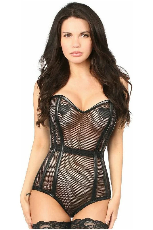 minimalist women bustiers and corsetsTop Drawer Steel Boned Fishnet Corseted Bodysuit minimalist women bustiers and corsetsTop Drawer Steel Boned Fishnet Corseted Bodysuit