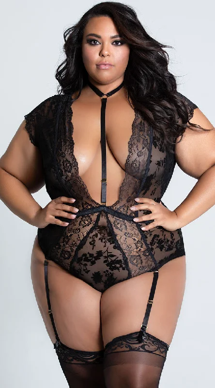 Women's Tummy Control Lingerie Plus Size Get Low Tempting Teddy