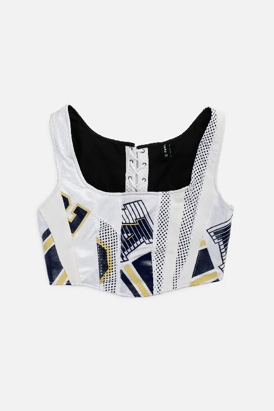satin fabric women bustiers and corsetsRework Akron Zips NCAA Corset - M