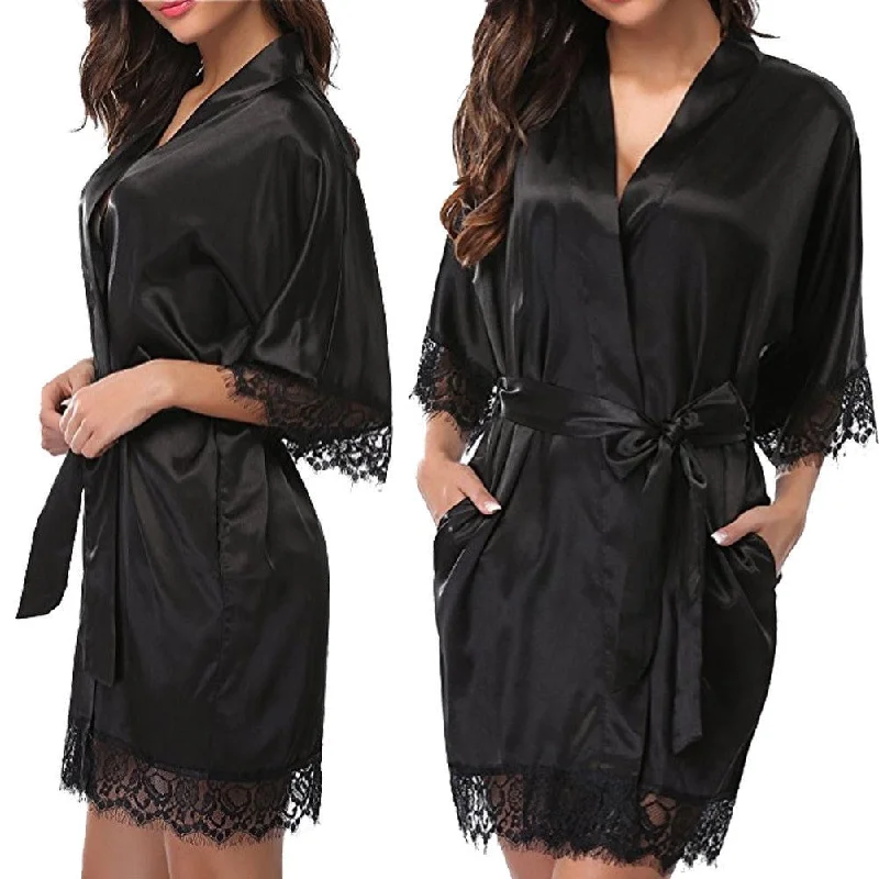 soft cotton women robes for comfortWedding Sleepwear Bathrobe Sexy Lingerie