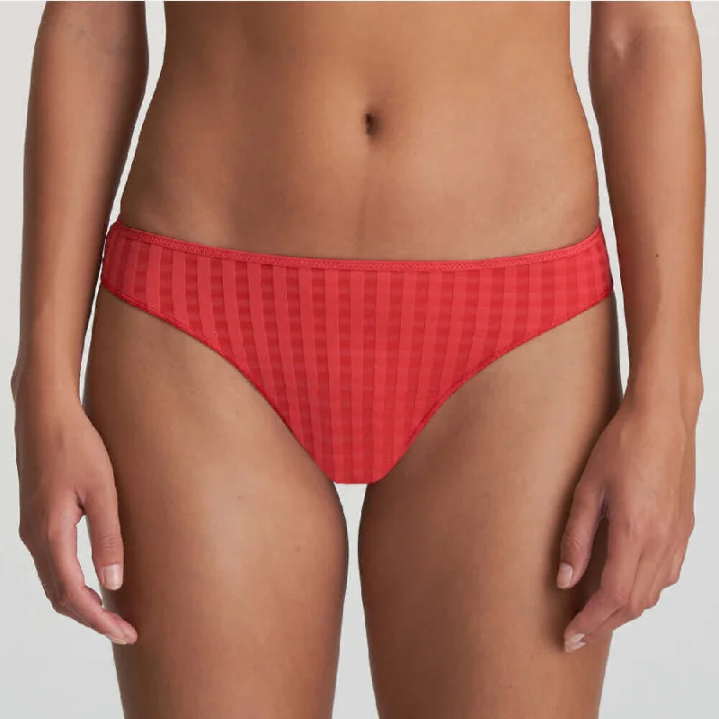 printed women thongs with animal prints for a bold lookAvero Thong in Scarlet