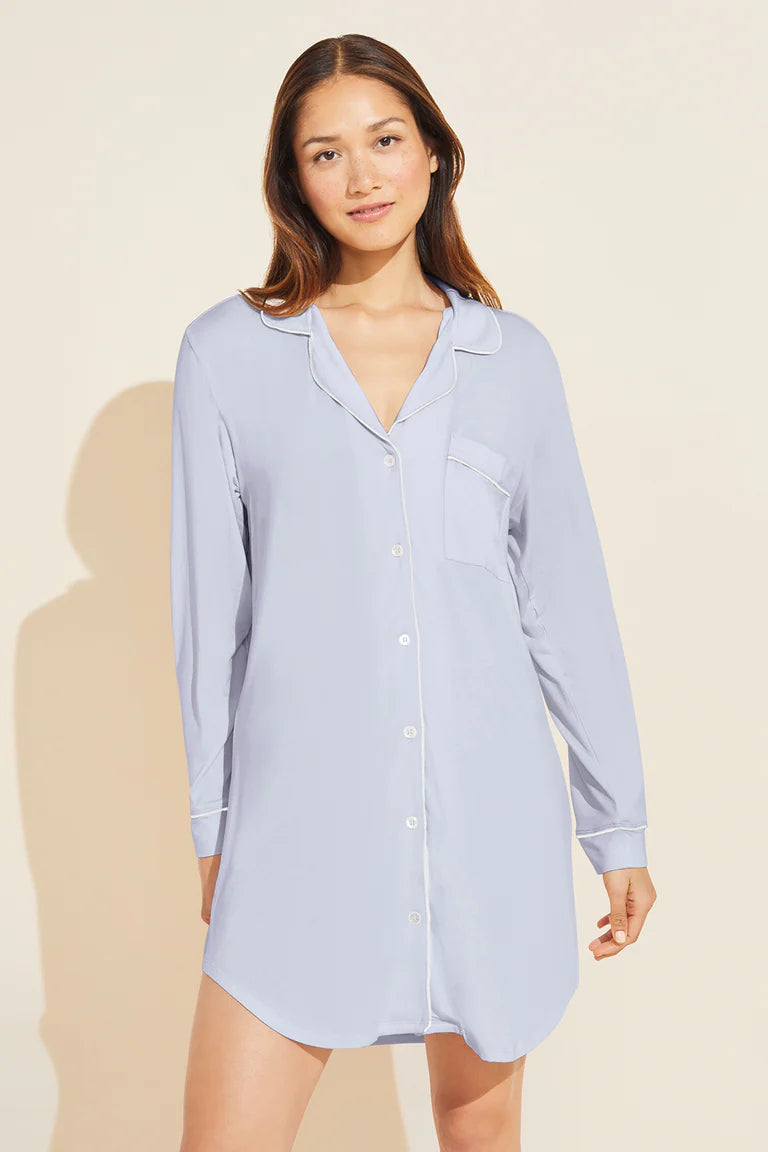 women's silk nightgowns for luxurious sleepGisele TENCEL™ Modal Sleepshirt | Ice Blue