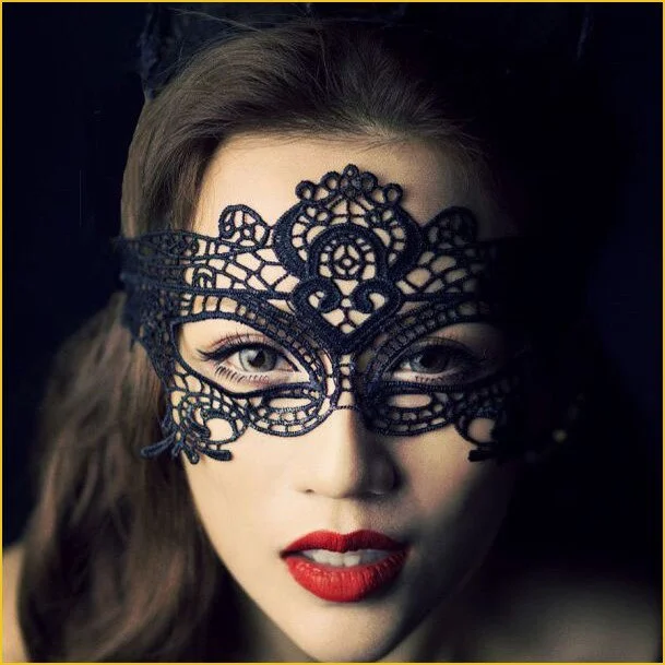 Women's High Waist Lingerie Bodysuits Hot Black Lace Eye Mask
