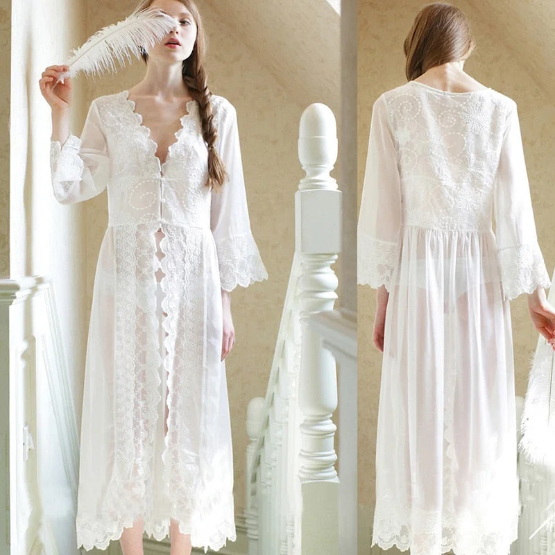 women robes with a geometric print for a trendy lookLace White Wedding Robe Lingerie women robes with a geometric print for a trendy lookLace White Wedding Robe Lingerie
