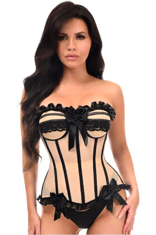 burlesque women bustiers and corsetsTop Drawer Steel Boned Nude & Black Mesh Underwire Bustier Corset burlesque women bustiers and corsetsTop Drawer Steel Boned Nude & Black Mesh Underwire Bustier Corset