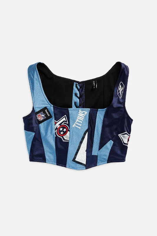 prom women bustiers and corsets dressesRework Tennessee Titans NFL Corset - M