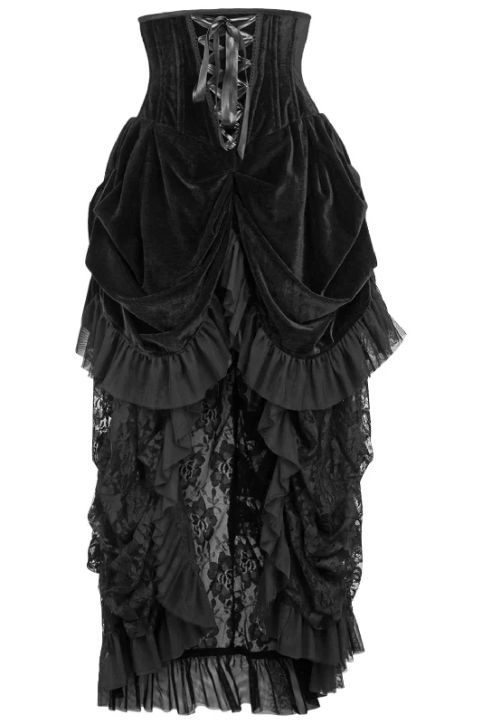 petite women bustiers and corsetsTop Drawer Steel Boned Black Velvet Victorian Bustle Underbust Corset Dress petite women bustiers and corsetsTop Drawer Steel Boned Black Velvet Victorian Bustle Underbust Corset Dress