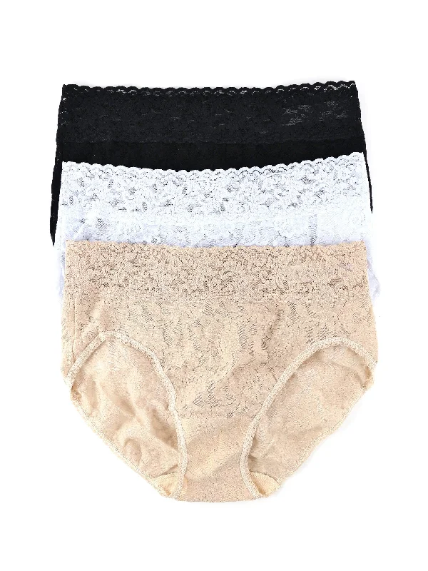 bamboo - fiber women briefs for natural antibacterial properties3 Pack Signature Lace French Brief