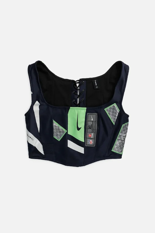 stretchy women bustiers and corsetsRework Seattle Seahawks NFL Corset - S