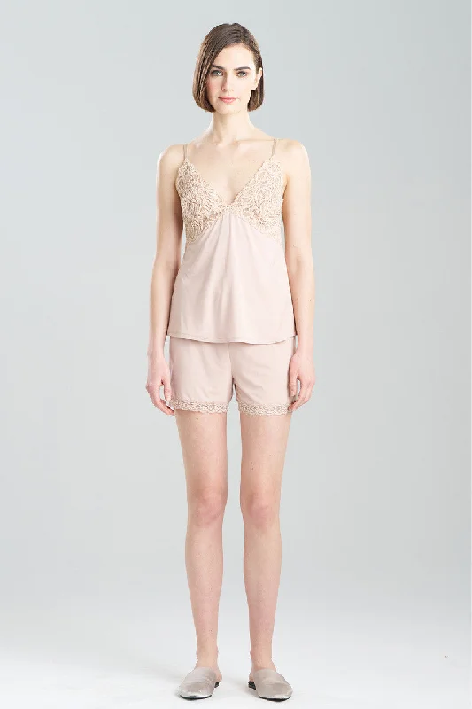 women's satin pajama sets with lace trimFeathers Essentials Lenzing™ Ecovero™ Viscose Lace Applique Cami PJ