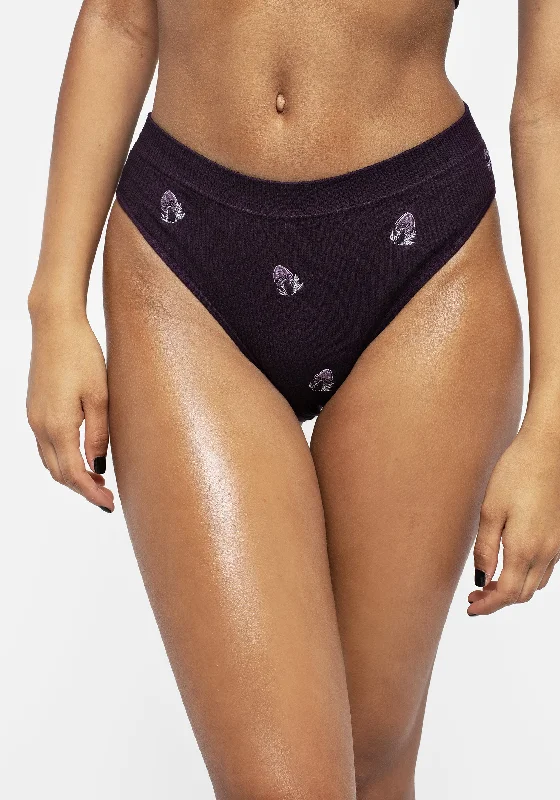 odor - control women briefs for long - lasting freshnessSpore Mushroom Embroidered Briefs odor - control women briefs for long - lasting freshnessSpore Mushroom Embroidered Briefs