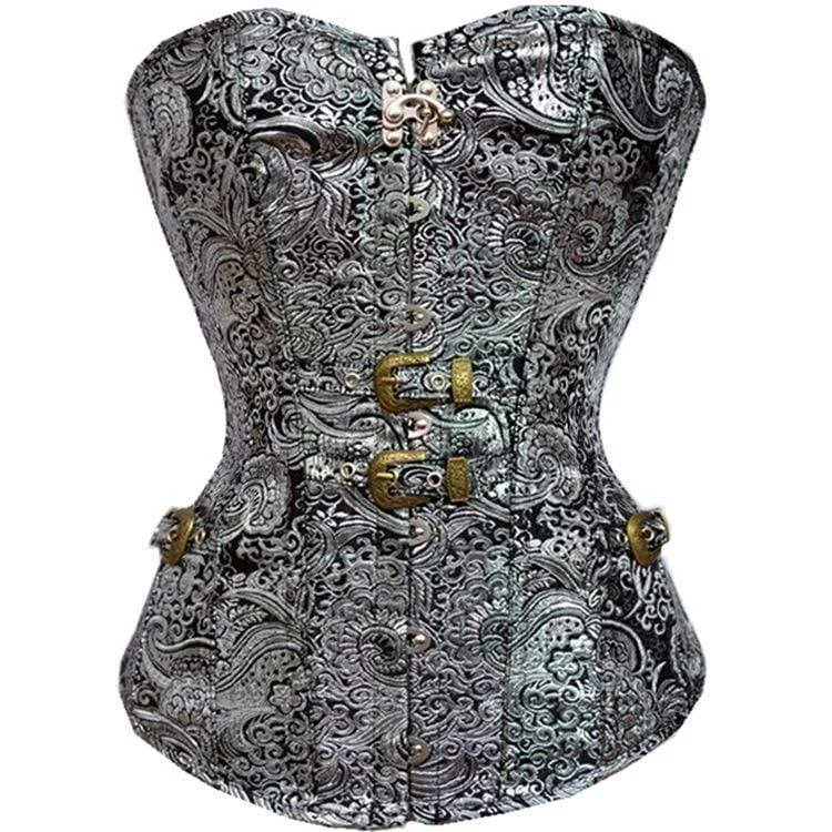 machine made women bustiers and corsetsWomen's Gothic Jacquard Overbust Corsets