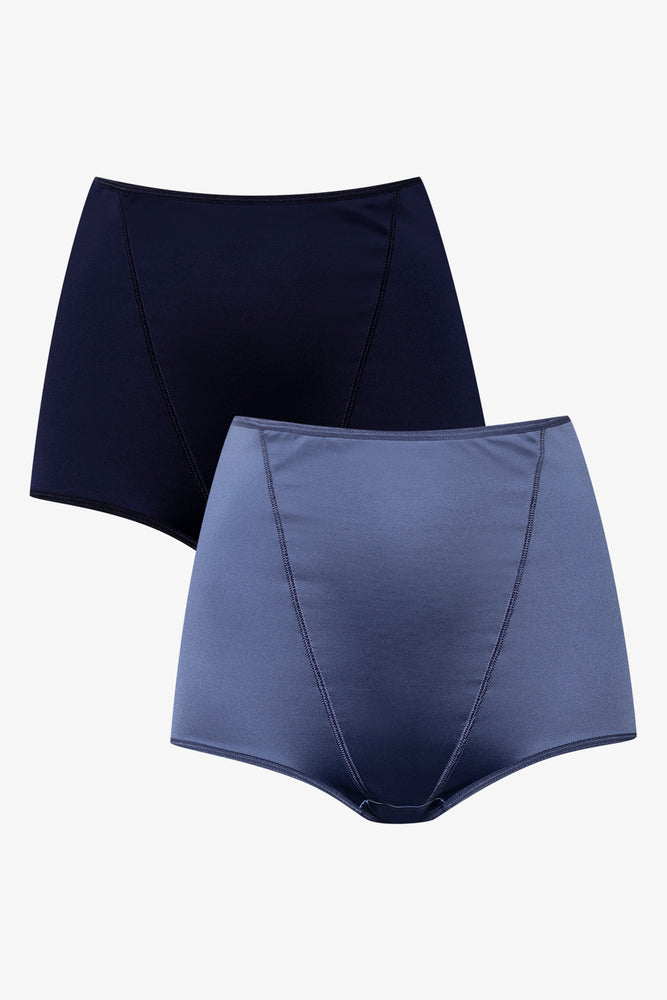 thermal women briefs for winter outdoor activities2 Pack Low Leg Brief Panties Blue