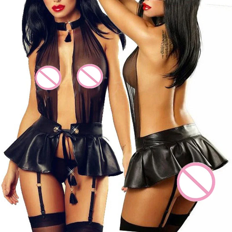 Women's Silk Lingerie Sets Role Play Cosplay Baby Doll Lingerie