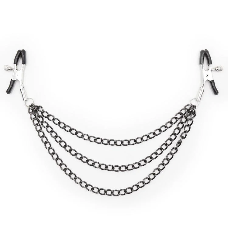 Women's Thermal Lingerie for Cold Weather Multi-iron Chain Nipple Clamp