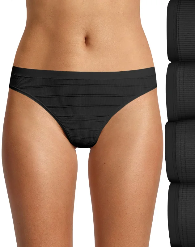 seamless anti - chafing women thongs for friction - free movementHanes Ultimate® Women's Breathable Comfort Flex Fit® Thong 4-Pack seamless anti - chafing women thongs for friction - free movementHanes Ultimate® Women's Breathable Comfort Flex Fit® Thong 4-Pack