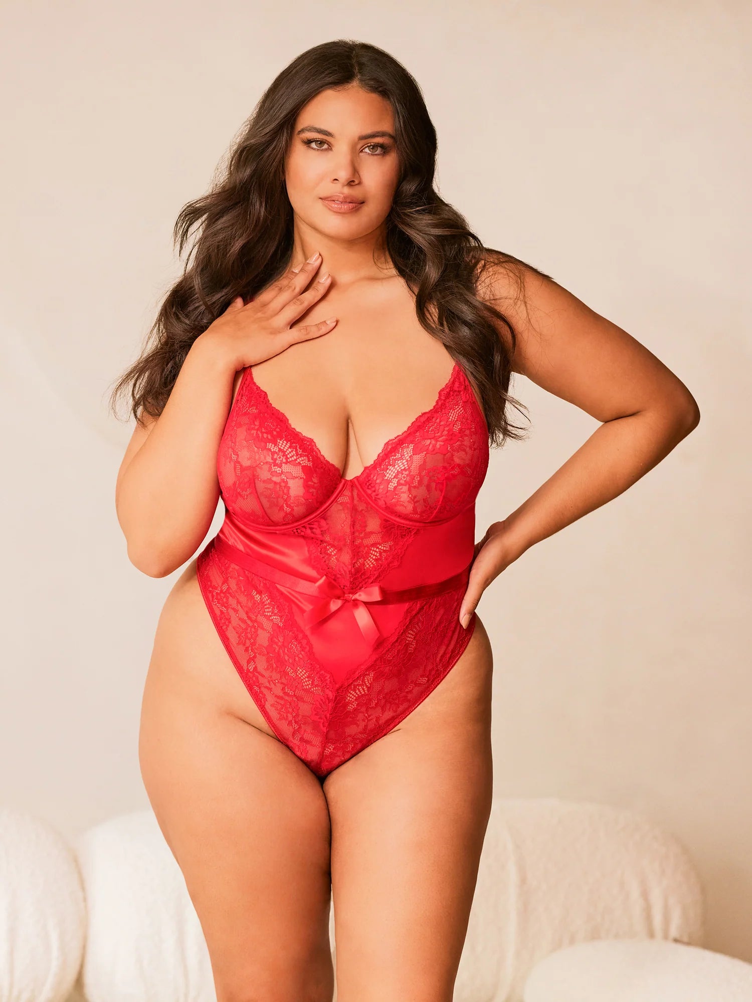 Eco-Friendly Organic Lingerie for Women Hailey Lace Teddy