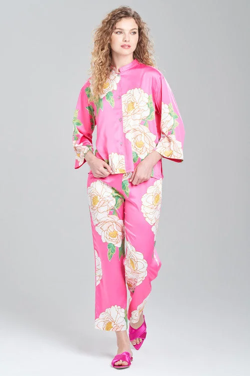 women's pajama sets for a spa - like experience at homeParadise Peony Mandarin PJ