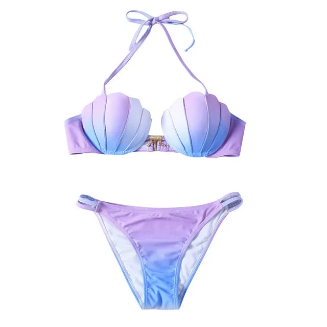 moisture wicking women bikini briefs for drynessMermaid Shell Bikini