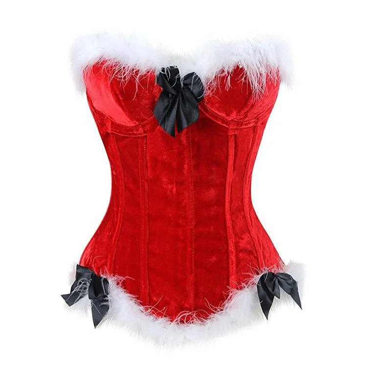 affordable women bustiers and corsetsWomen's Gothic Faux Fun Hem Bowknot Chrismas Overbust Corsets affordable women bustiers and corsetsWomen's Gothic Faux Fun Hem Bowknot Chrismas Overbust Corsets