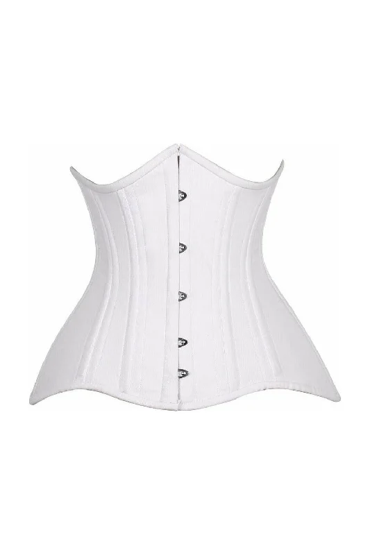 seamless women bustiers and corsets comfortTop Drawer CURVY White Cotton Double Steel Boned Underbust Waist Cincher Corset seamless women bustiers and corsets comfortTop Drawer CURVY White Cotton Double Steel Boned Underbust Waist Cincher Corset
