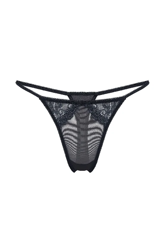 seamless push - up women thongs for a natural liftLili graphite thongs