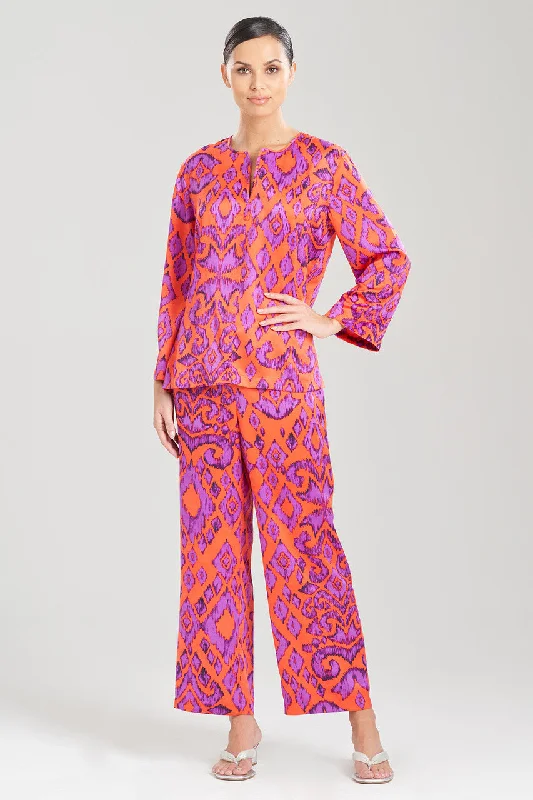 women's pajama sets with a color - blocking designKii PJ