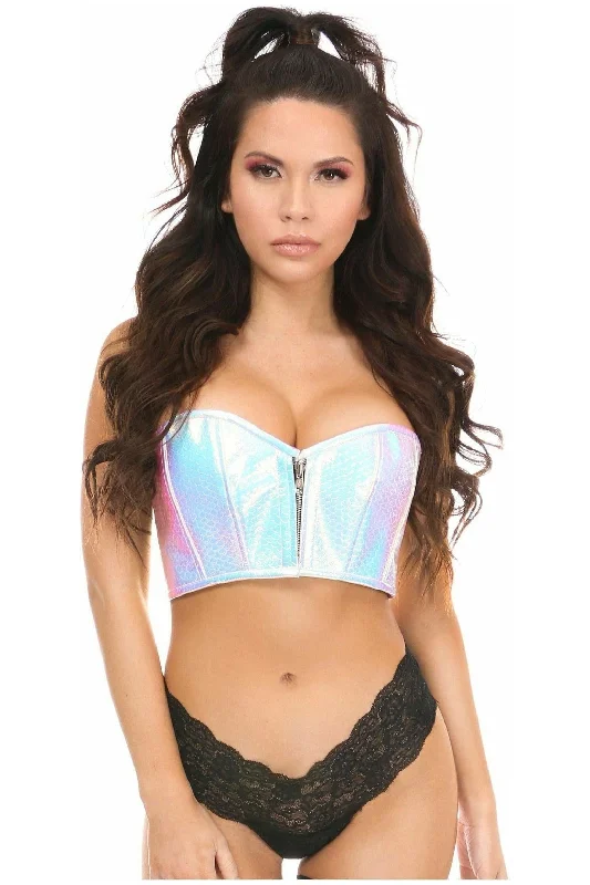 cheap women bustiers and corsets onlineLavish Mermaid Holo Short Bustier Top