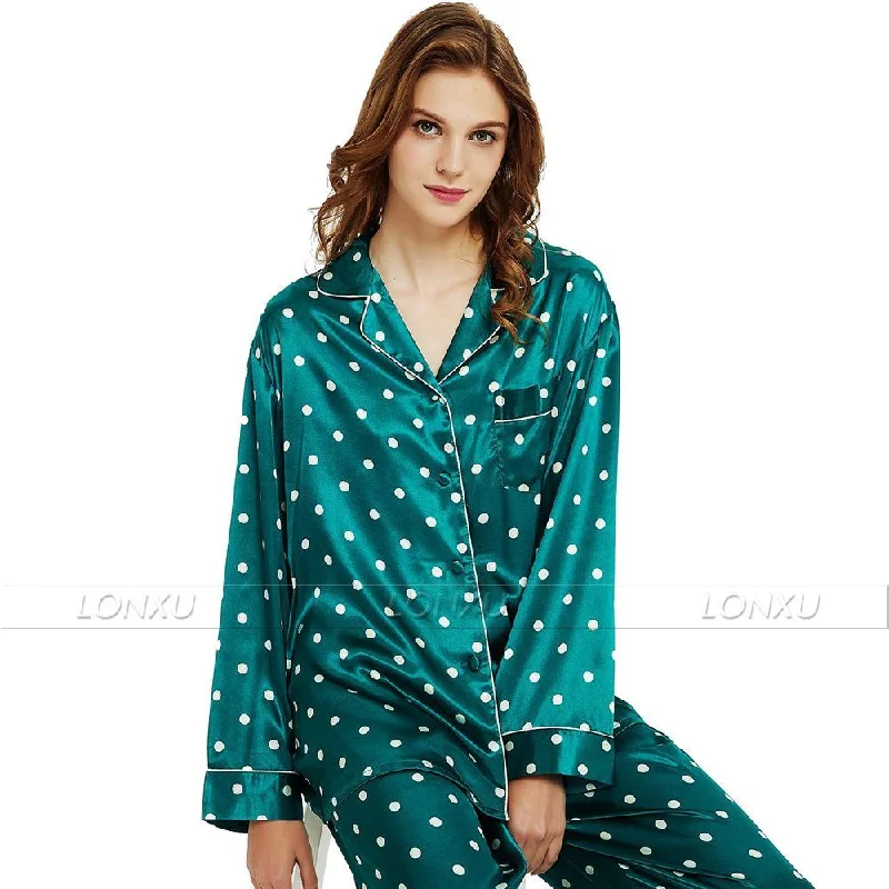 Women's Maternity Lingerie Womens Silk Satin Pajamas Set Loungewear