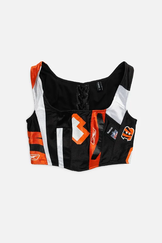 cheap women bustiers and corsets onlineRework Cincinnati Bengals NFL Corset - M
