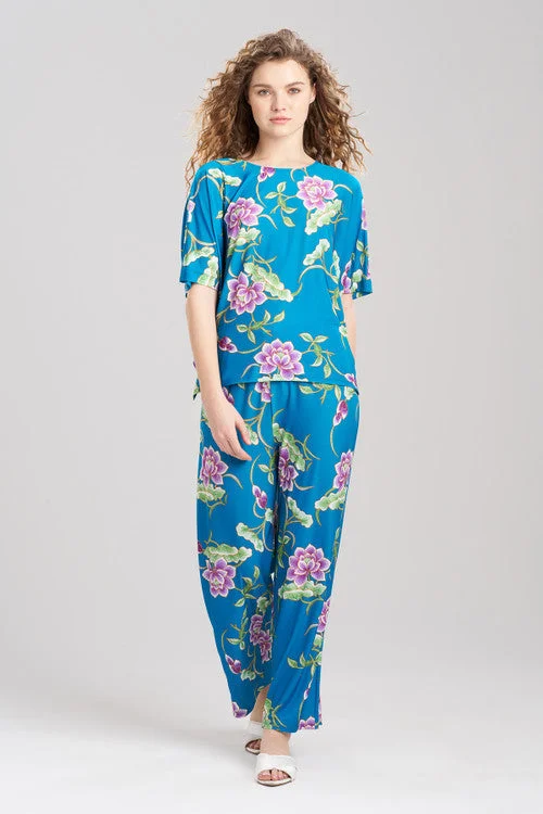 women's pajama sets with a hypoallergenic fabricSarasa Slinky Boat Neck PJ