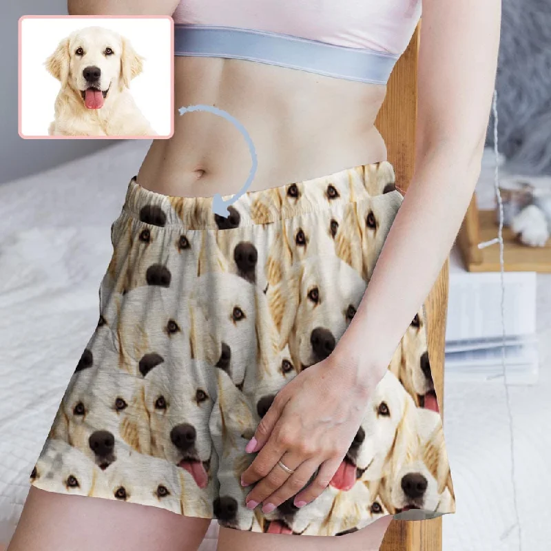 women's nightgowns with a vintage - inspired designCustom Face Women's Pajama Shorts Personalized Pet Photo Sleepwear Shorts women's nightgowns with a vintage - inspired designCustom Face Women's Pajama Shorts Personalized Pet Photo Sleepwear Shorts