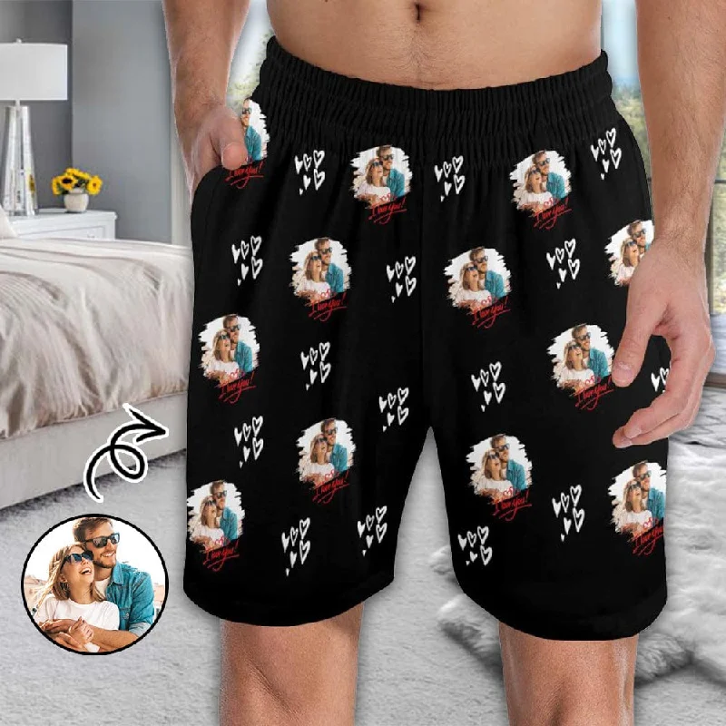 pullover women's sleepshirts for easy wearCustom Face Men's Pajama Shorts Personalized Love Photo Sleepwear Shorts pullover women's sleepshirts for easy wearCustom Face Men's Pajama Shorts Personalized Love Photo Sleepwear Shorts