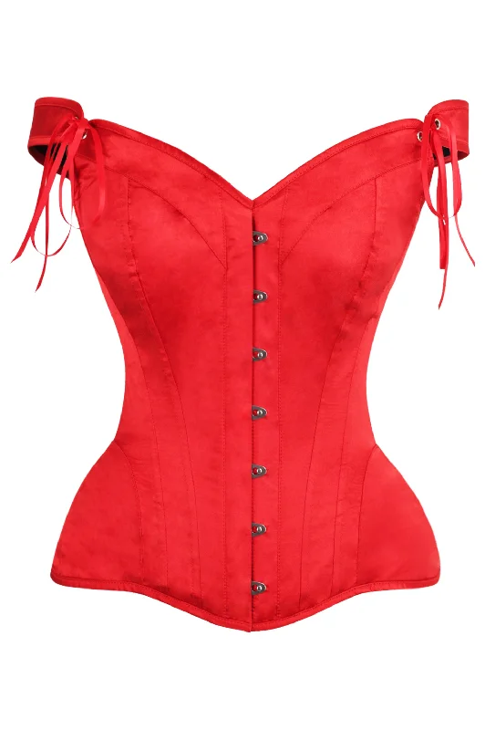adjustable women bustiers and corsets fitTop Drawer Red Satin Steel Boned Corset w/Straps adjustable women bustiers and corsets fitTop Drawer Red Satin Steel Boned Corset w/Straps