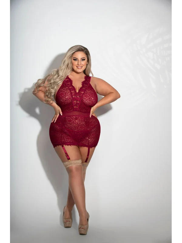 women lounge dress in pastel colors for a soothing aestheticTwo Piece Eyelash and Floral Lace Chemise And G-String Set STM-11282X-Wine-3X/4X women lounge dress in pastel colors for a soothing aestheticTwo Piece Eyelash and Floral Lace Chemise And G-String Set STM-11282X-Wine-3X/4X