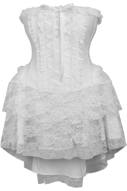 machine made women bustiers and corsetsTop Drawer Steel Boned Strapless White Lace Victorian Corset Dress machine made women bustiers and corsetsTop Drawer Steel Boned Strapless White Lace Victorian Corset Dress