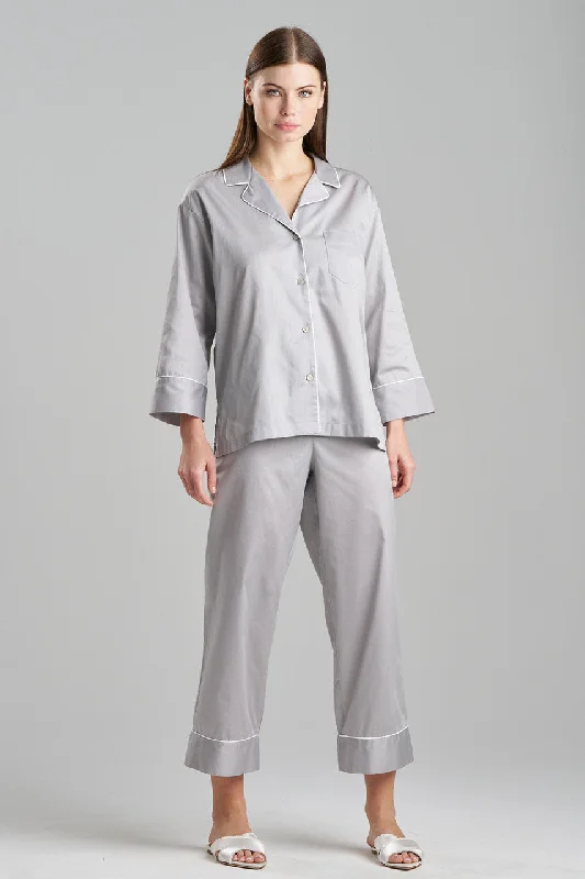 women's pajama sets for a fashionable loungewear optionCotton Sateen Essentials Notch PJ women's pajama sets for a fashionable loungewear optionCotton Sateen Essentials Notch PJ