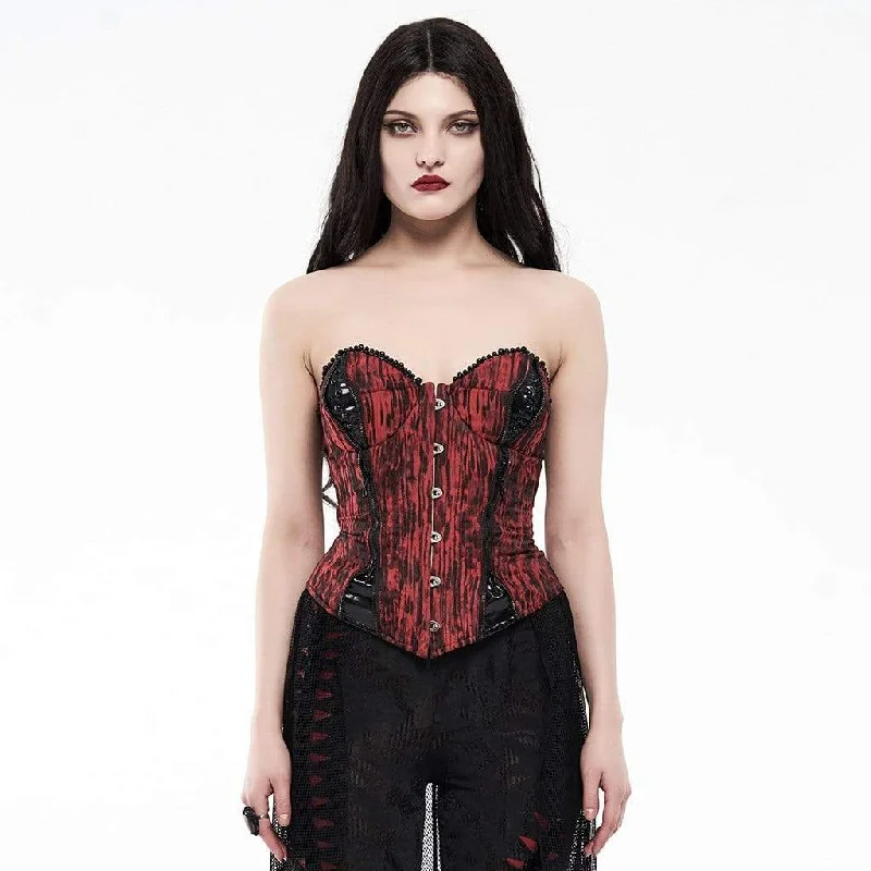 convertible women bustiers and corsetsWomen's Gothic Faux Leather Barky Jacquard Overbust Corsets Red convertible women bustiers and corsetsWomen's Gothic Faux Leather Barky Jacquard Overbust Corsets Red