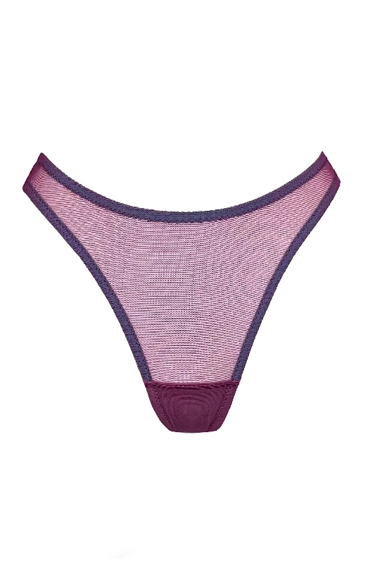 seamless anti - chafing women thongs for friction - free movementParabola Plum high waisted thongs seamless anti - chafing women thongs for friction - free movementParabola Plum high waisted thongs
