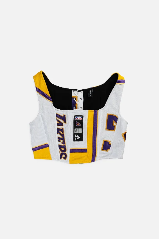 strapless women bustiers and corsets styleRework LA Lakers NBA Corset - XL