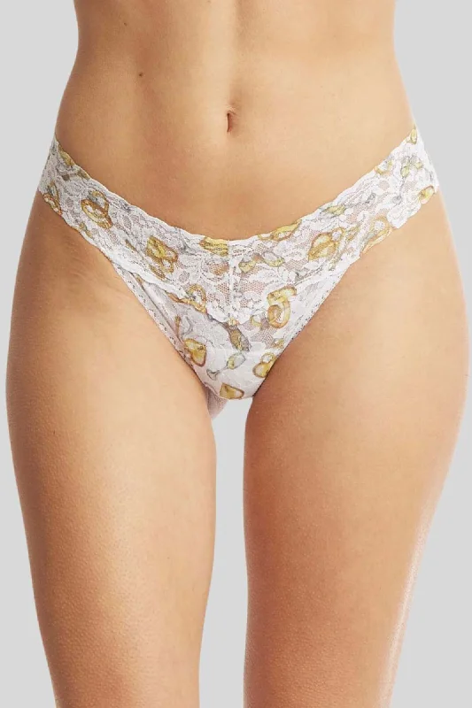 moisture - wicking women thongs for gym workoutsBridal: Forever Gold Low Rise Thong