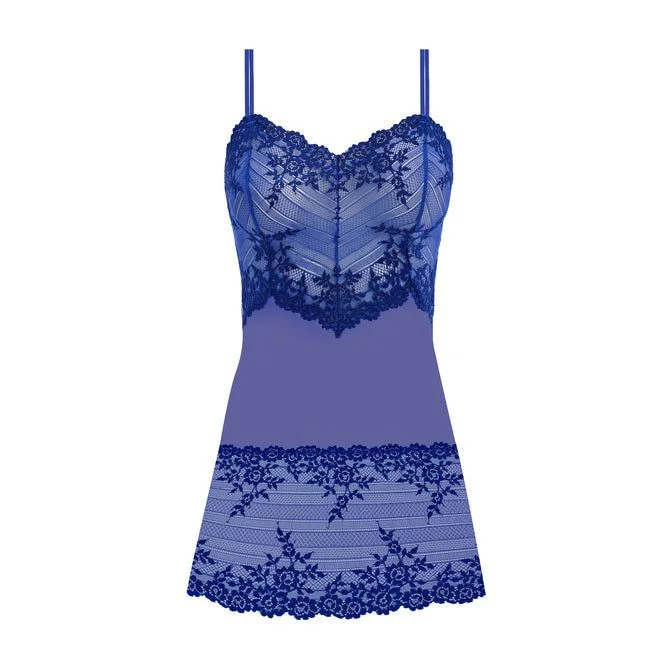 women lounge dress with a moisture - wicking fabric for active loungingWacoal Embrace Lace Chemise - Beaucoup Blue women lounge dress with a moisture - wicking fabric for active loungingWacoal Embrace Lace Chemise - Beaucoup Blue