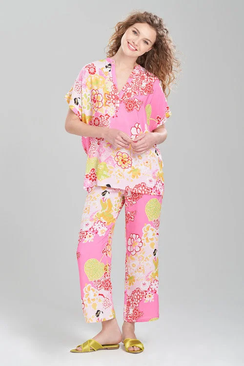 women's pull - on pajama sets for hassle - free dressingGeisha Garden Mandarin PJ