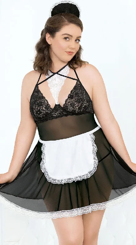 Plus Size Maid For You Lingerie Costume