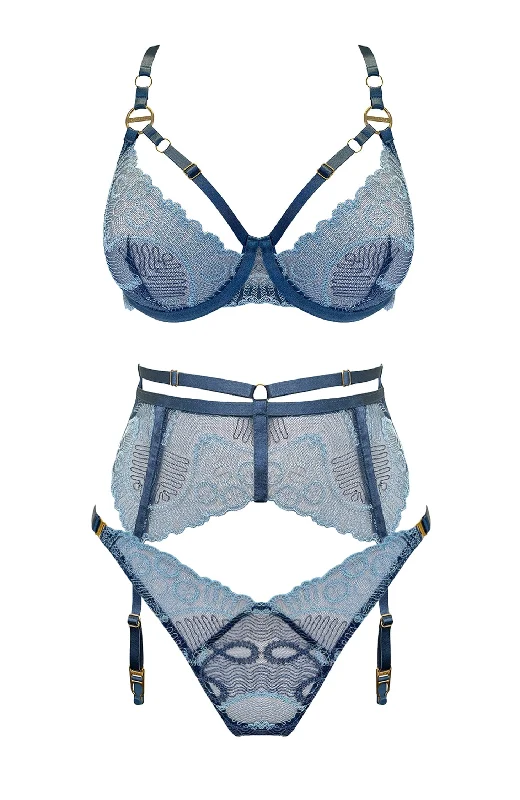 breathable women thongs for women with sensitive skinTierra Balconette Wire Bra, Suspender and Thong Set breathable women thongs for women with sensitive skinTierra Balconette Wire Bra, Suspender and Thong Set