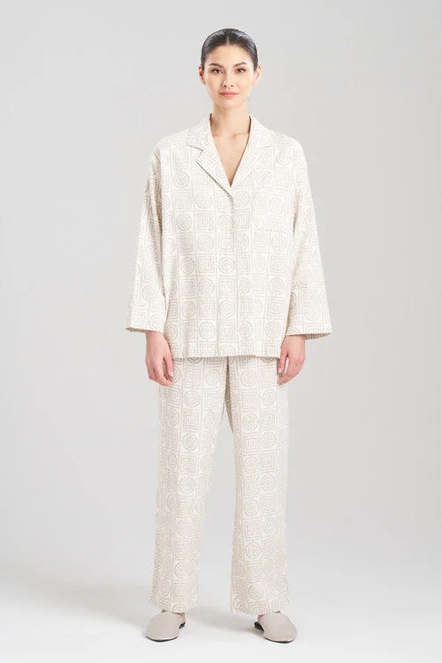 women's flannel pajama sets for cold winter nightsFlannel Infinity Notch PJ