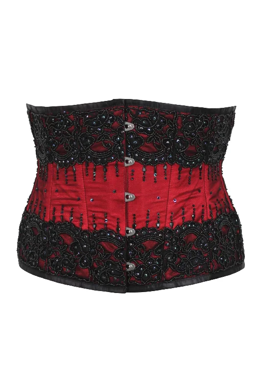 evening wear women bustiers and corsetsBURGUNDY COUTURE WASPIE CORSET