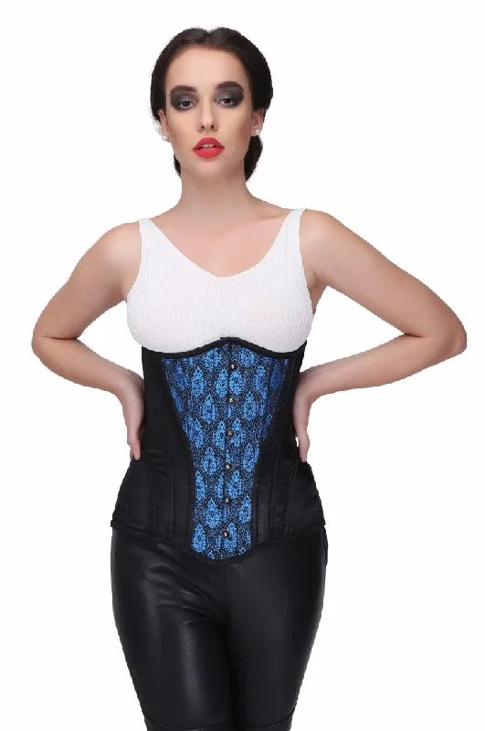 overbust women bustiers and corsetsLilly Turquoise Classy Underbust Satin Corset