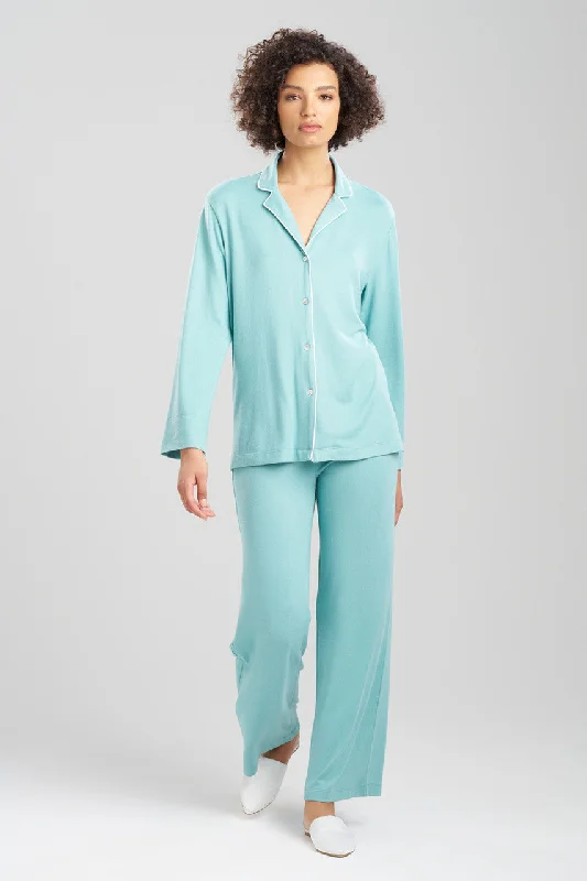 women's pajama sets with a fitted top and loose pantsOasis Notch PJ