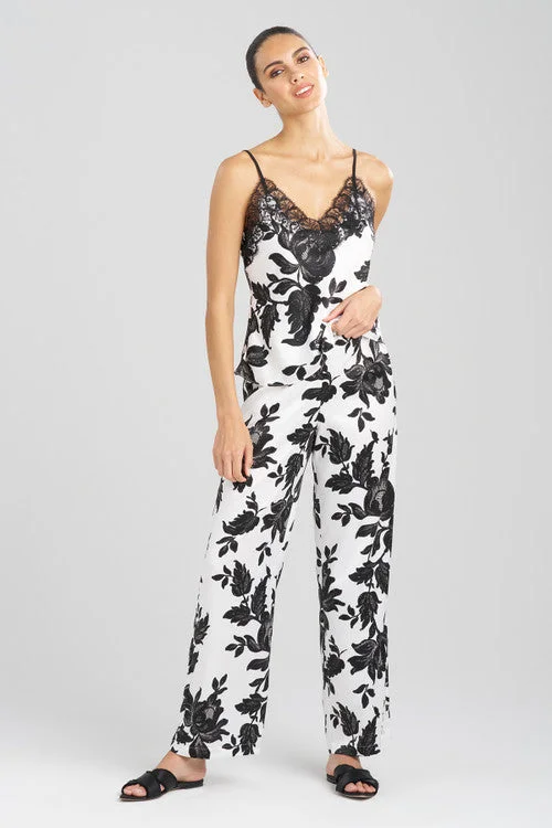 women's pull - on pajama sets for hassle - free dressingMantilla Lace Applique PJ
